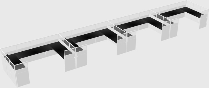 U-shaped cubicle