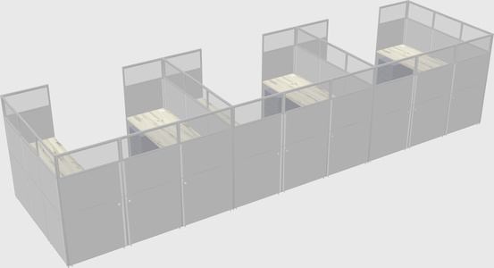 U-shaped cubicle