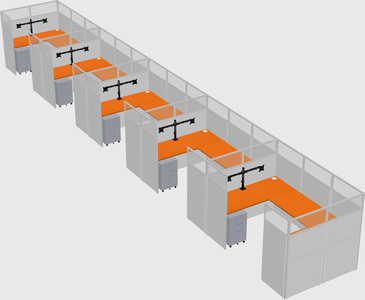 U-shaped cubicle