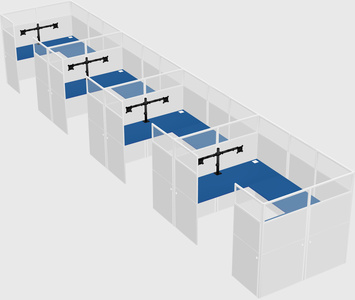 U-shaped cubicle