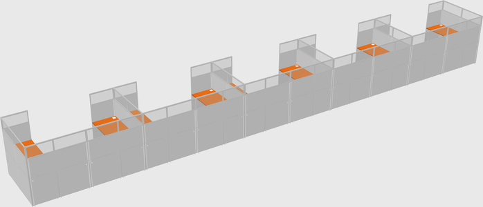 U-shaped cubicle