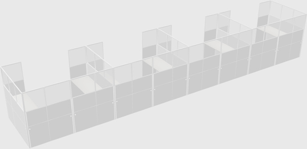 U-shaped cubicle
