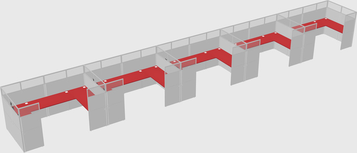 U-shaped cubicle