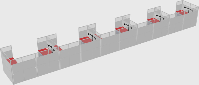 U-shaped cubicle