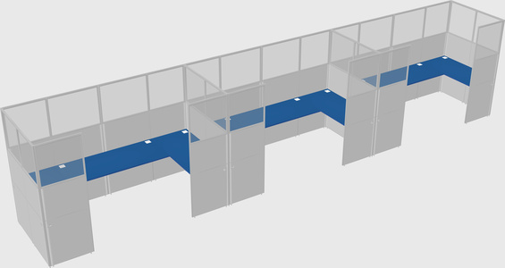 U-shaped cubicle