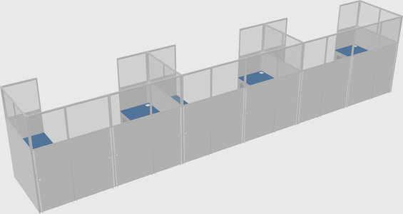 U-shaped cubicle