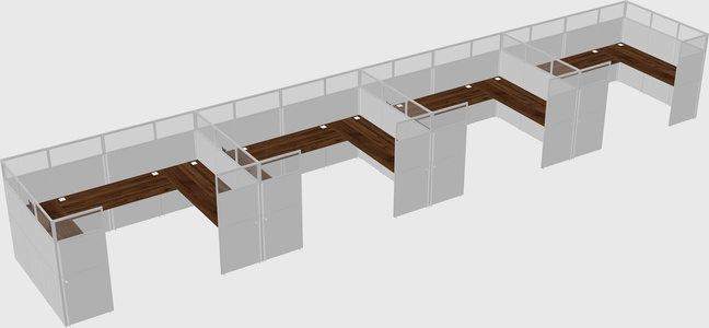 U-shaped cubicle