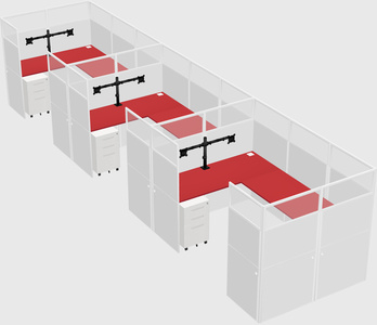 U-shaped cubicle