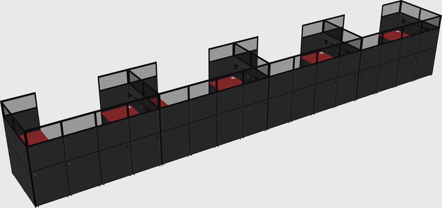 U-shaped cubicle