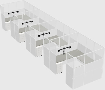 U-shaped cubicle