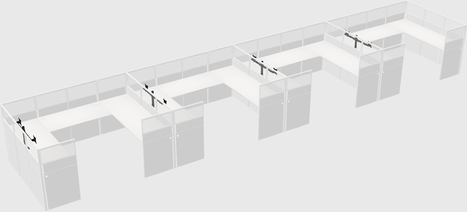 U-shaped cubicle