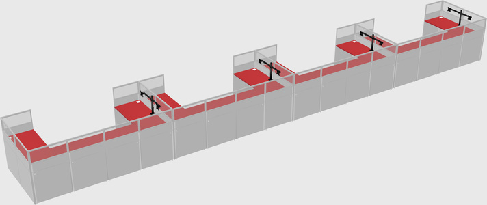 U-shaped cubicle