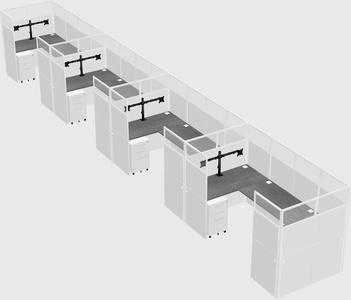 U-shaped cubicle