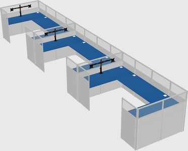U-shaped cubicle