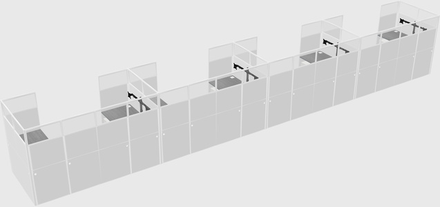 U-shaped cubicle