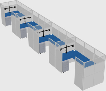 U-shaped cubicle