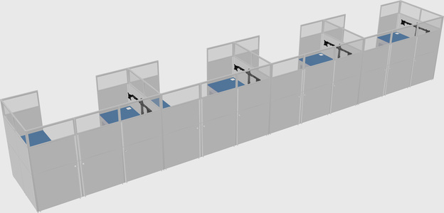 U-shaped cubicle