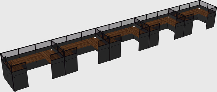 U-shaped cubicle