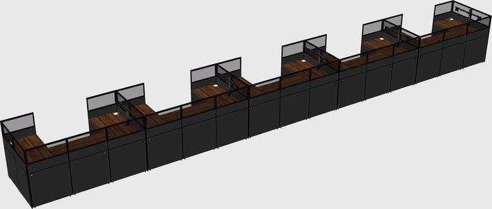 U-shaped cubicle