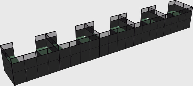 U-shaped cubicle