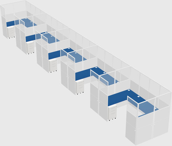 U-shaped cubicle