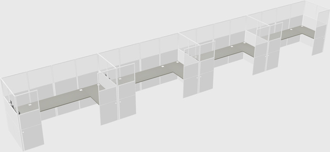 U-shaped cubicle