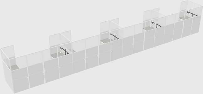U-shaped cubicle