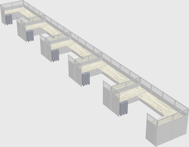 U-shaped cubicle
