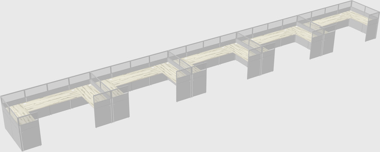 U-shaped cubicle