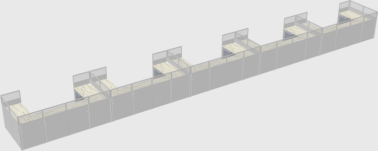U-shaped cubicle
