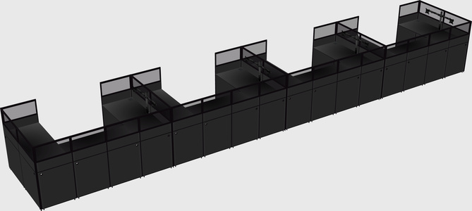 U-shaped cubicle