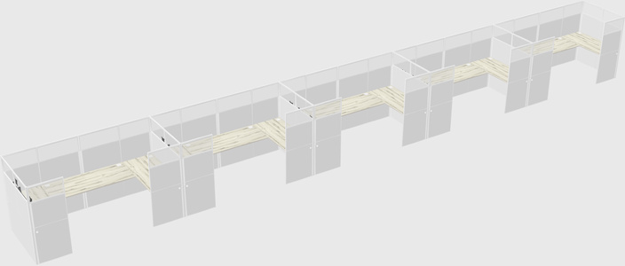 U-shaped cubicle