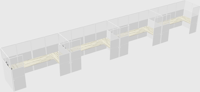 U-shaped cubicle