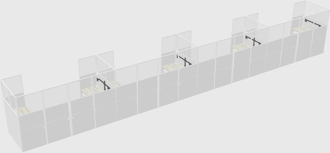 U-shaped cubicle