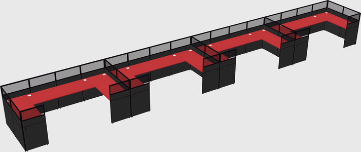 U-shaped cubicle
