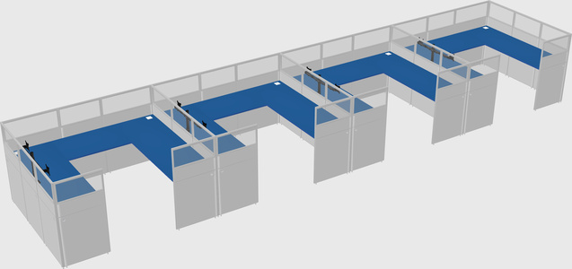 U-shaped cubicle