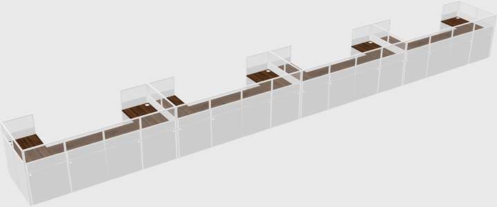 U-shaped cubicle