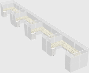 U-shaped cubicle