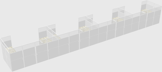 U-shaped cubicle