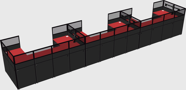 U-shaped cubicle