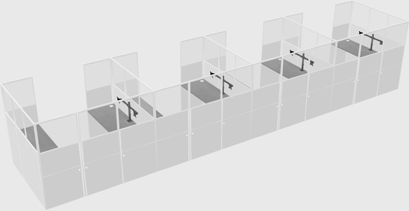 U-shaped cubicle