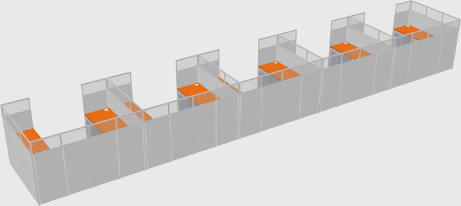 U-shaped cubicle