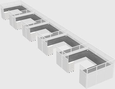 U-shaped cubicle