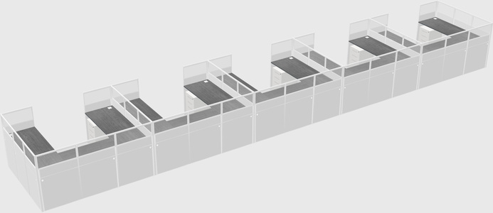 U-shaped cubicle