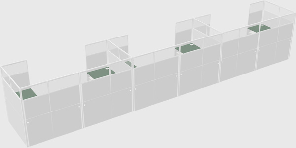 U-shaped cubicle