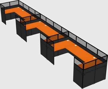 U-shaped cubicle
