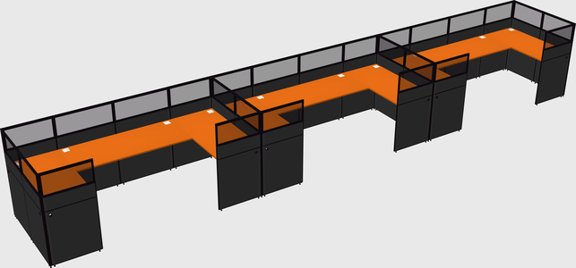 U-shaped cubicle