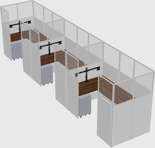 U-shaped cubicle
