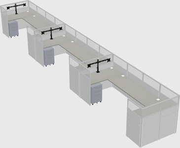 U-shaped cubicle