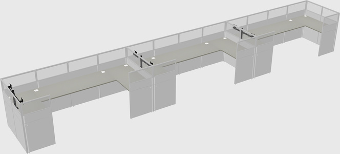 U-shaped cubicle